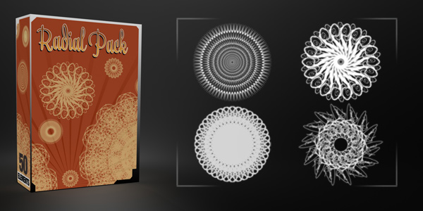 Radial Pack – 50 Elements (Vectors & Brushes)