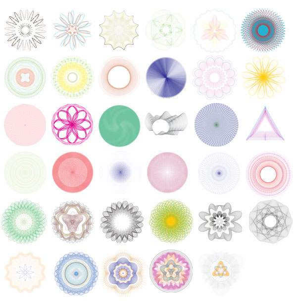 Guilloche Elements - 35 Free Vectors and Images