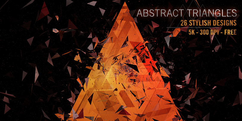 Abstract triangles. 26 free images at 5k 300 DPI